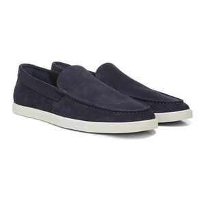 Vince Sonoma Loafers Mens 11 Coastal Blue Suede Slip On Apron Toe Shoes New